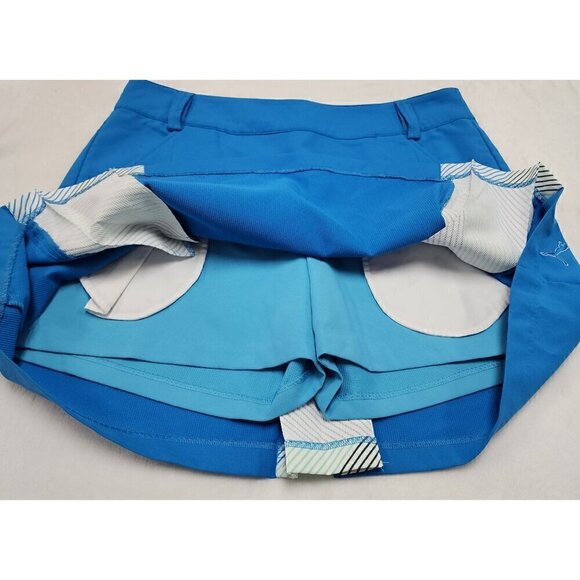 Puma Dry Cell Pleated Woven Golf Skirt Diva Blue Size 6 - Picture 4 of 8